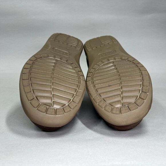 Crocs Santa Cruz 2 Luxe Shoes Men's Size 8 Brown Leather Slip On Loafers - Picture 10 of 11